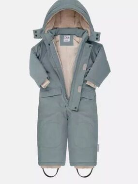 7 A.M. Enfant Sage Green Insulated Kids' One-Piece Snowsuit